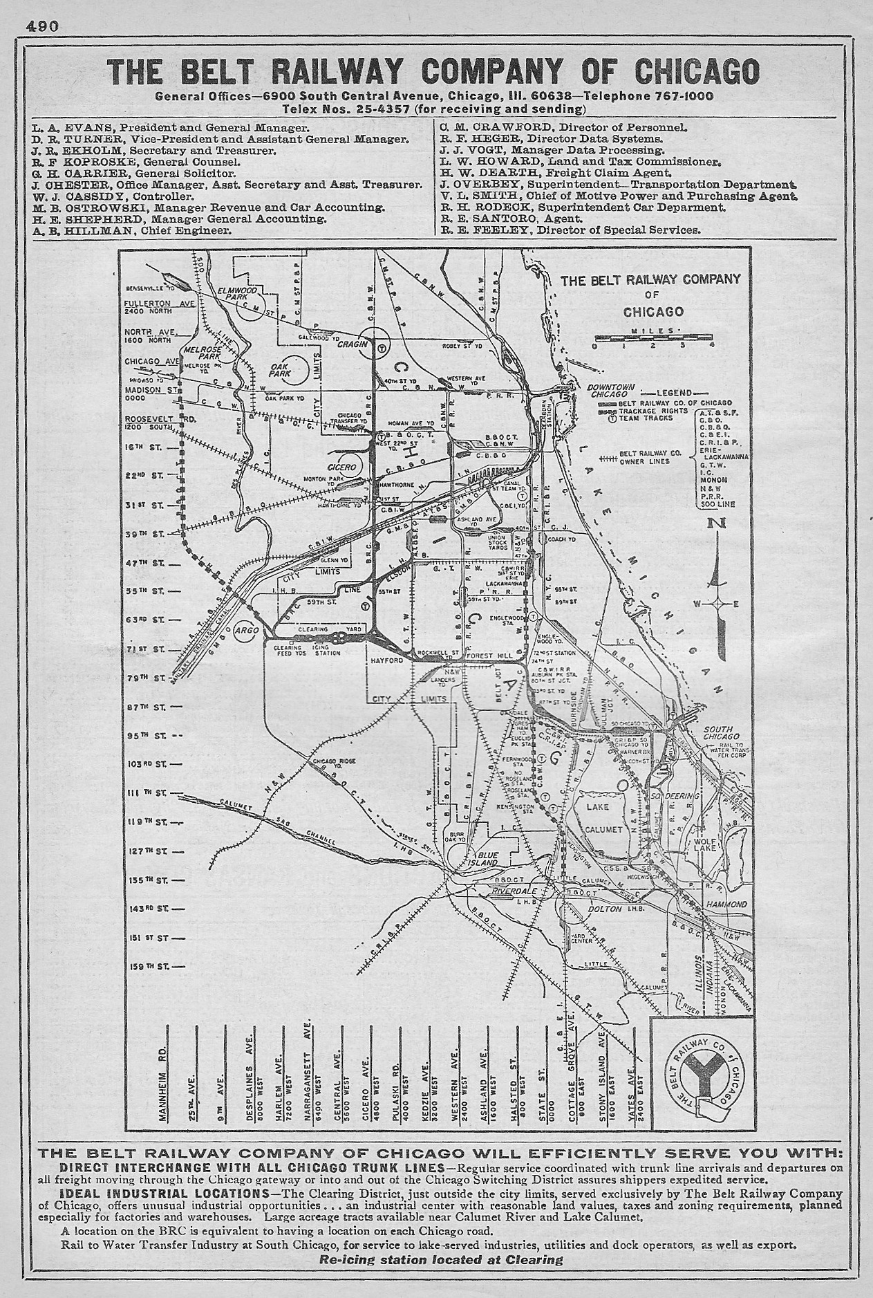 Belt Railway Of Chicago History Map Photos And More