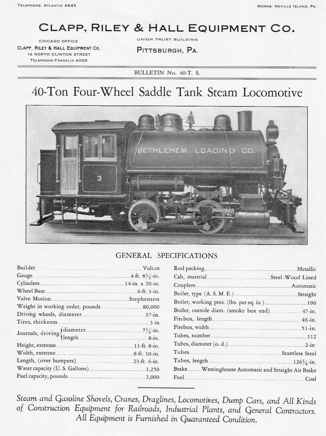 Vulcan 0-4-0 sale