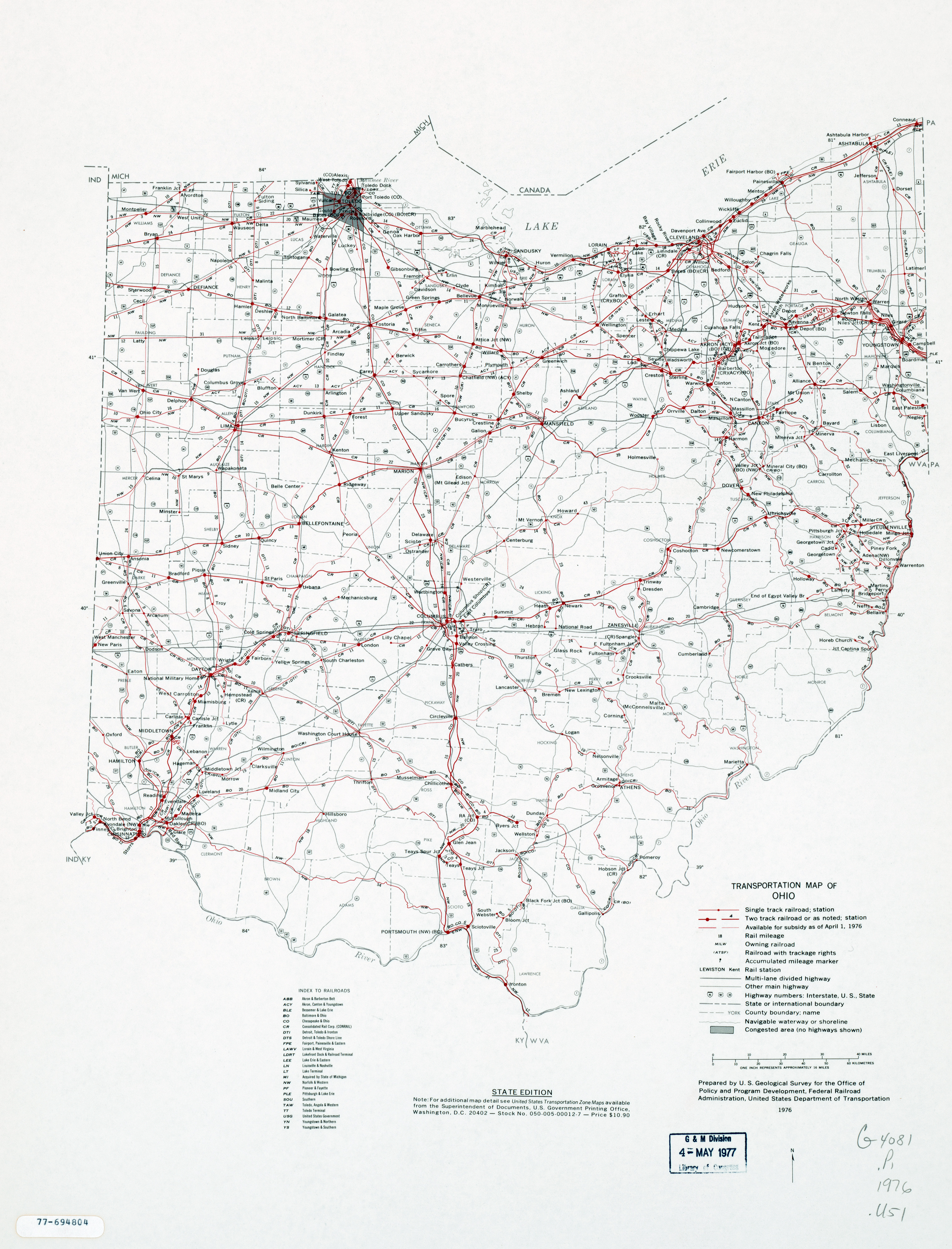 Ohio Railway Map