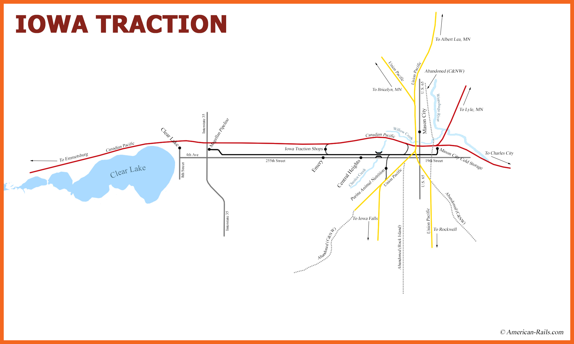 Iowa Traction Railway Company Locomotives Roster Map - roblox terminal railways map