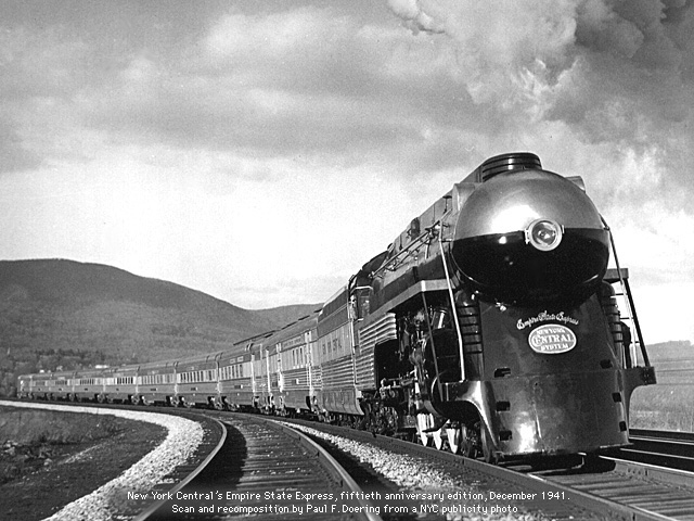New York Central Steam Locomotive J-3A photo NYC Railroad Empire State Express 