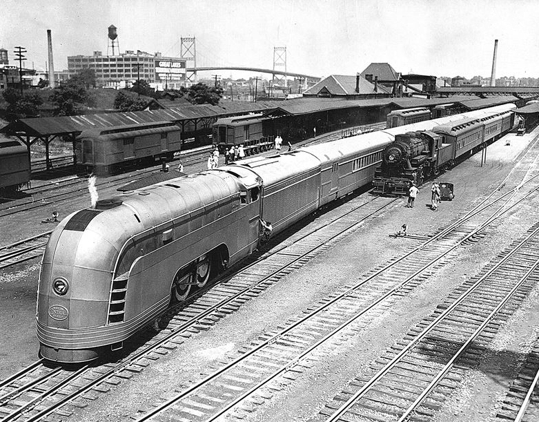 179-U 1930s NEW YORK CENTRAL Mercury Locomotive & Train PHOTO 