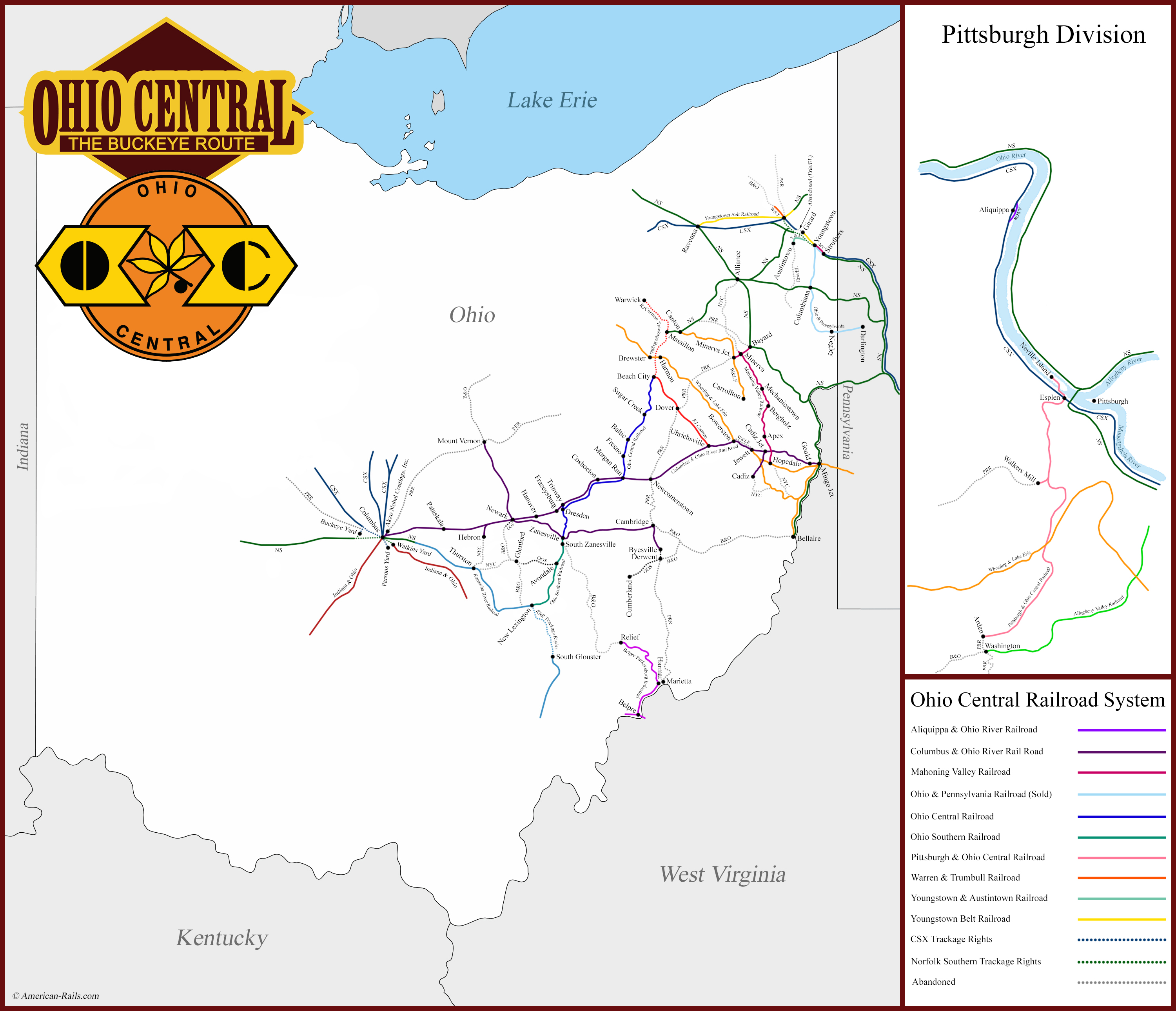 Ohio Railway Map