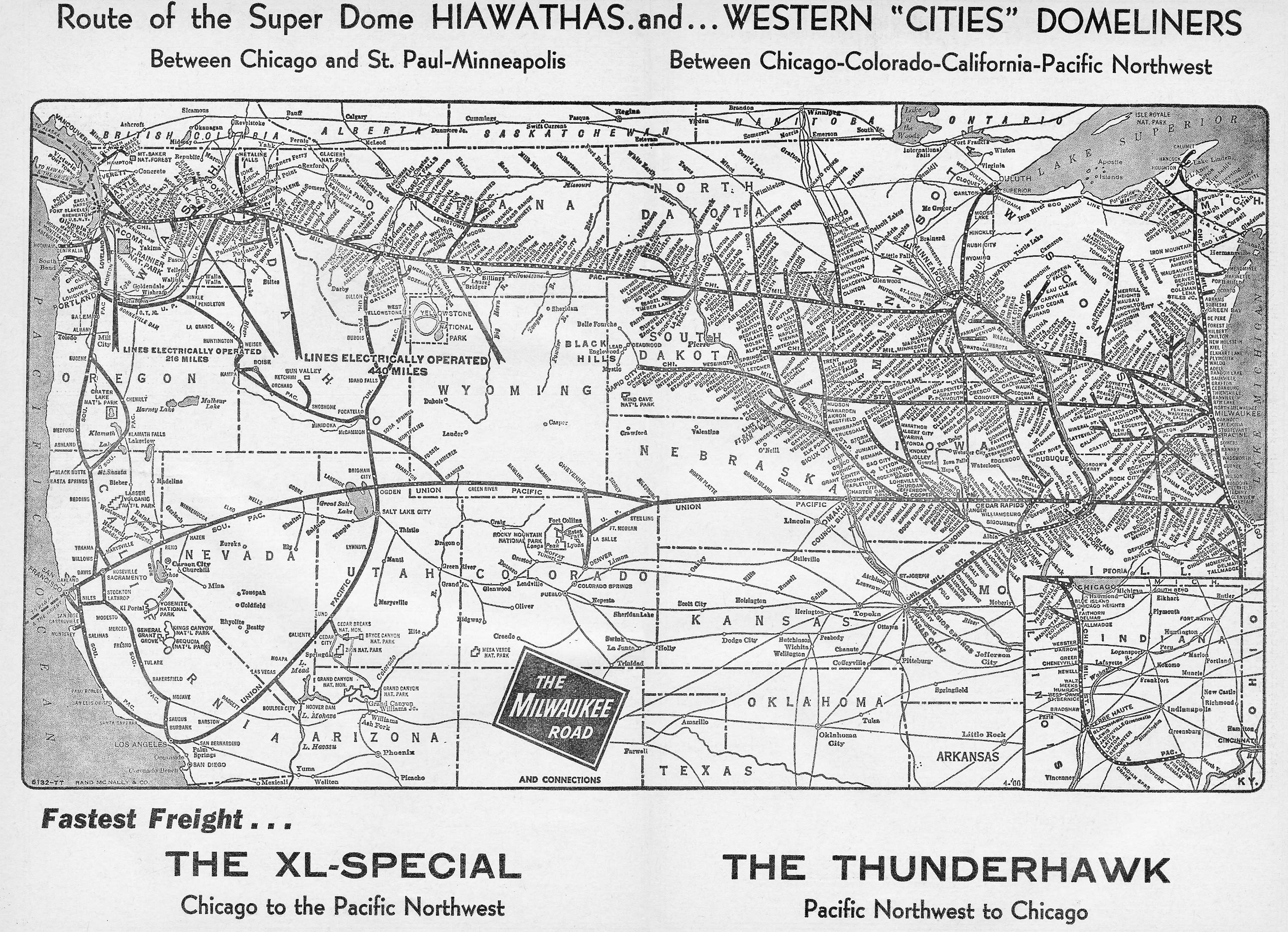 Milwaukee Road Electrification Map Milwaukee Road's Pacific Extension: Map And Abandonment
