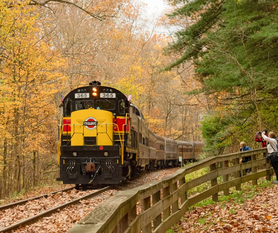 Cuyahoga Valley Scenic Railroad excursion during the fall season