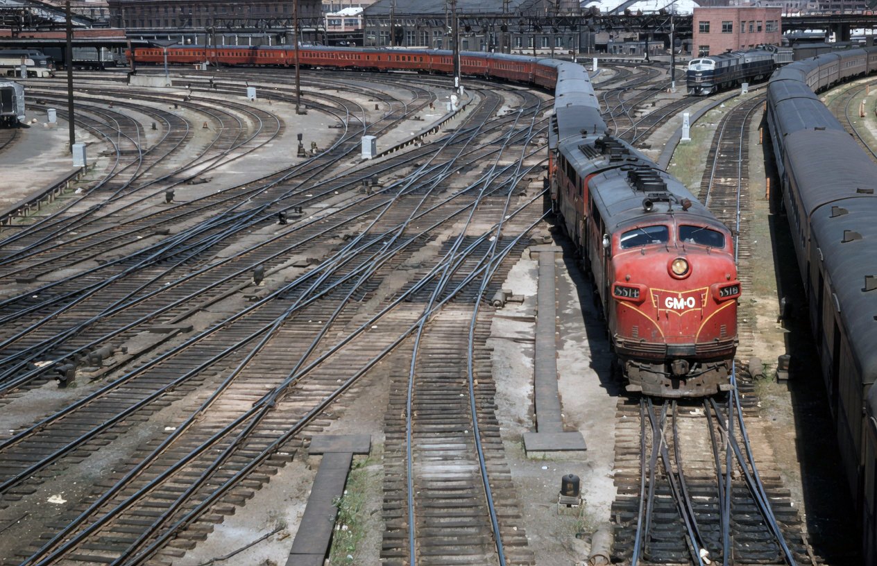 Gulf, Mobile and Ohio train 19, the Ann Rutledge, at St. Louis Union Station on June 23, 1957