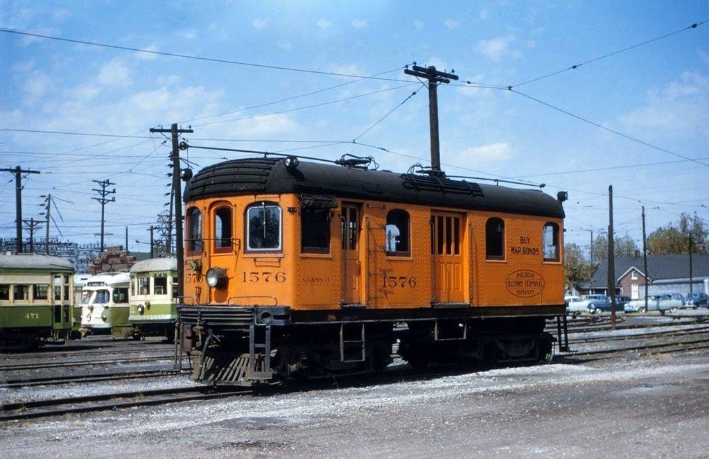 Illinois Terminal Class B electric locomotive 1576 in September 1954