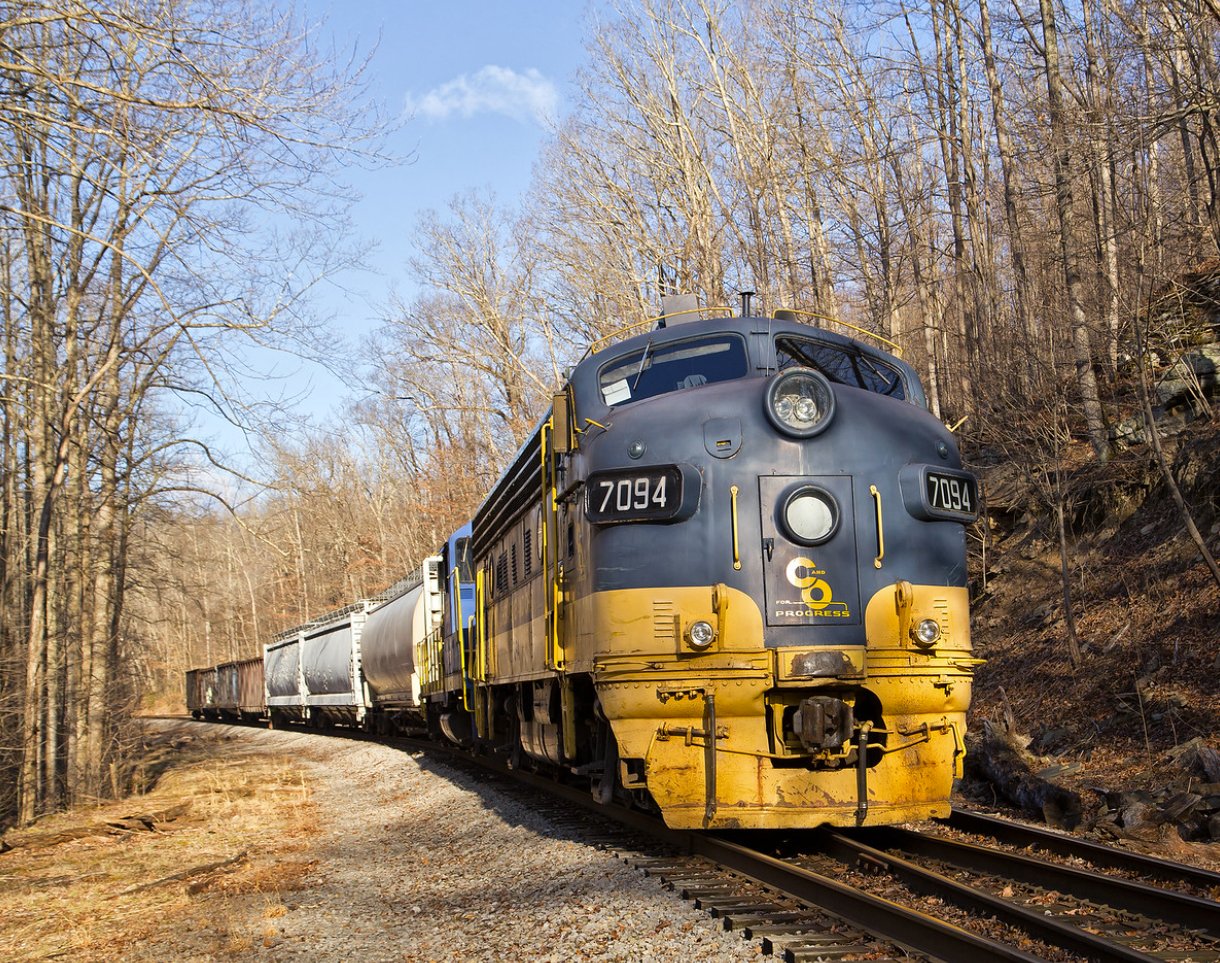 D&GVR's Chesapeake and Ohio F7 7094 at Tygart Junction, WV
