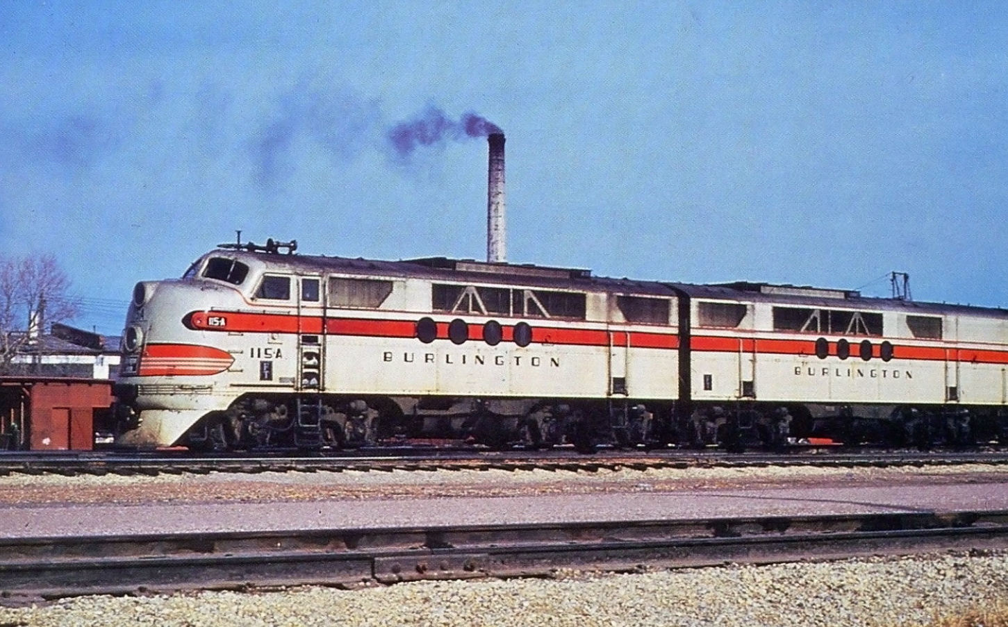 Burlington FT 115-A at Lincoln, Nebraska, in January 1959