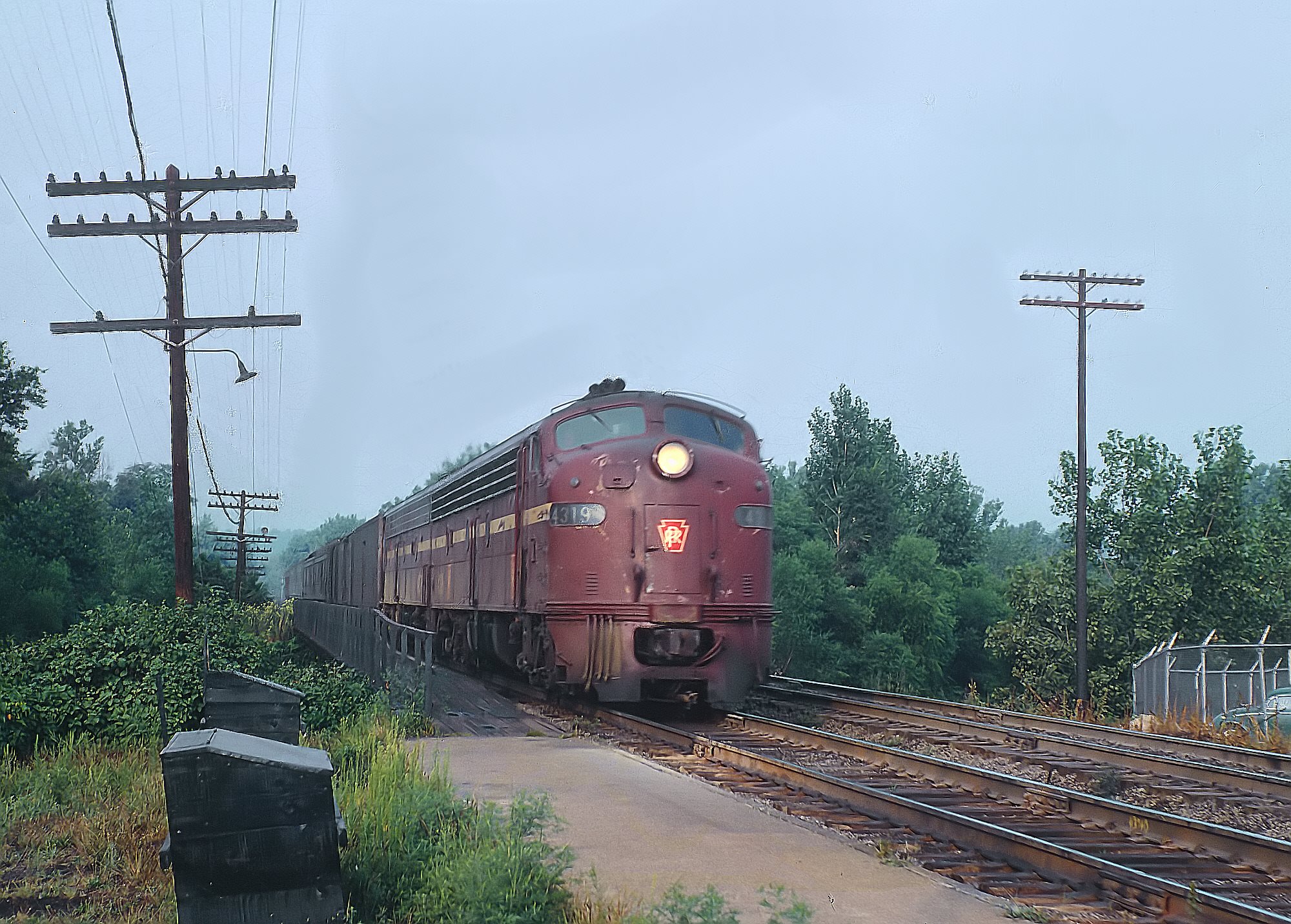 Pennsylvania train 71 the Chicago-Cincinnati service via Logansport at Winton Place Station in Cincinnati in August 1967