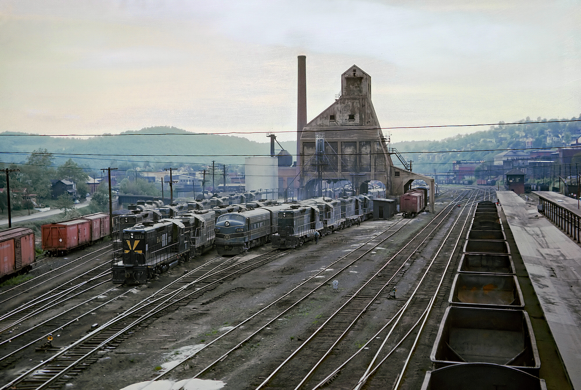 Baltimore and Ohio Grafton West Virginia terminal July 1963 Roger Puta