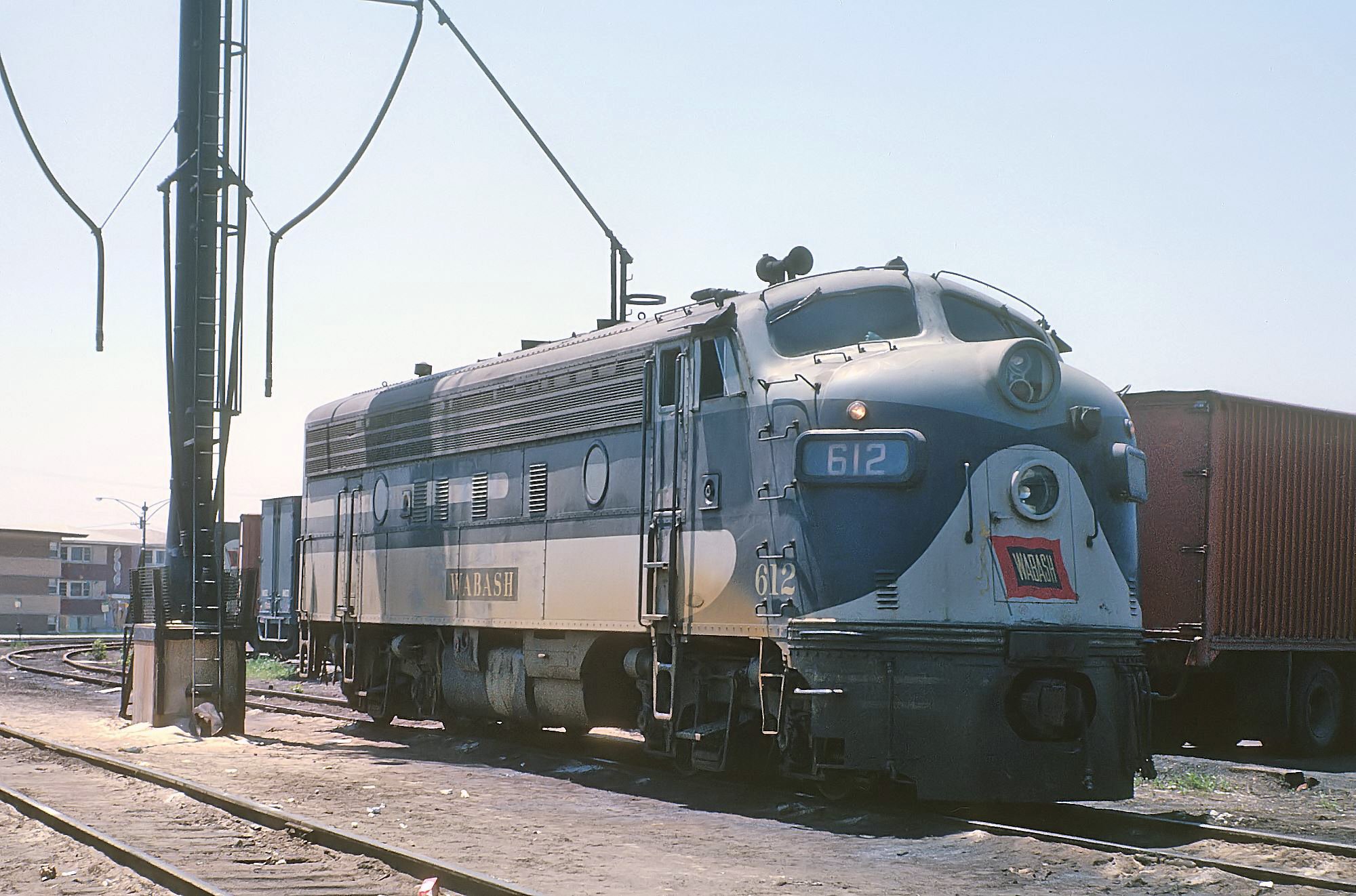 Wabash F7A 612 at Landers Yard in Chicago in June 1963
