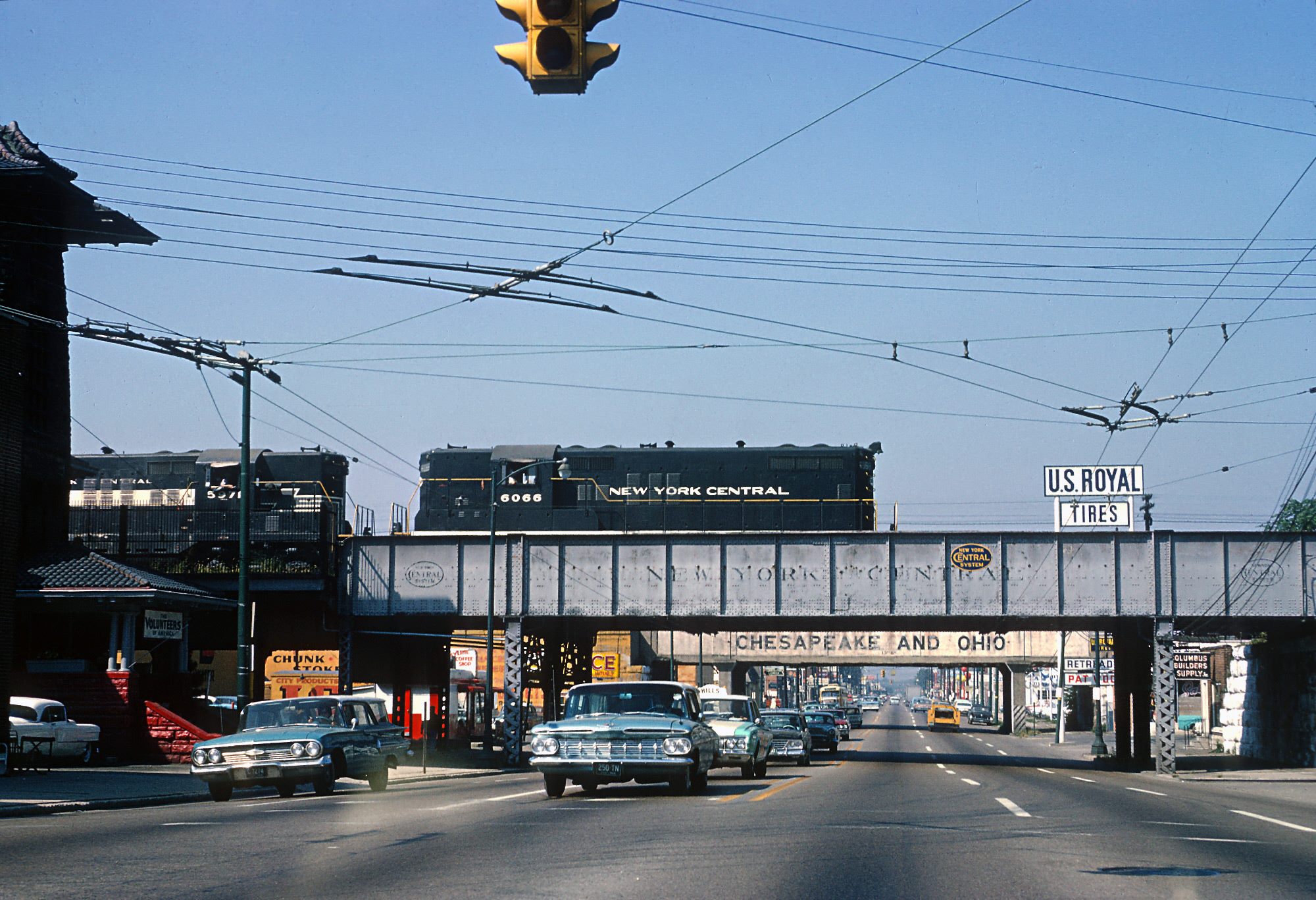 New York Central GP9 West Broad Street Columbus Ohio September 1964 Toledo and Ohio Central depot Roger Puta