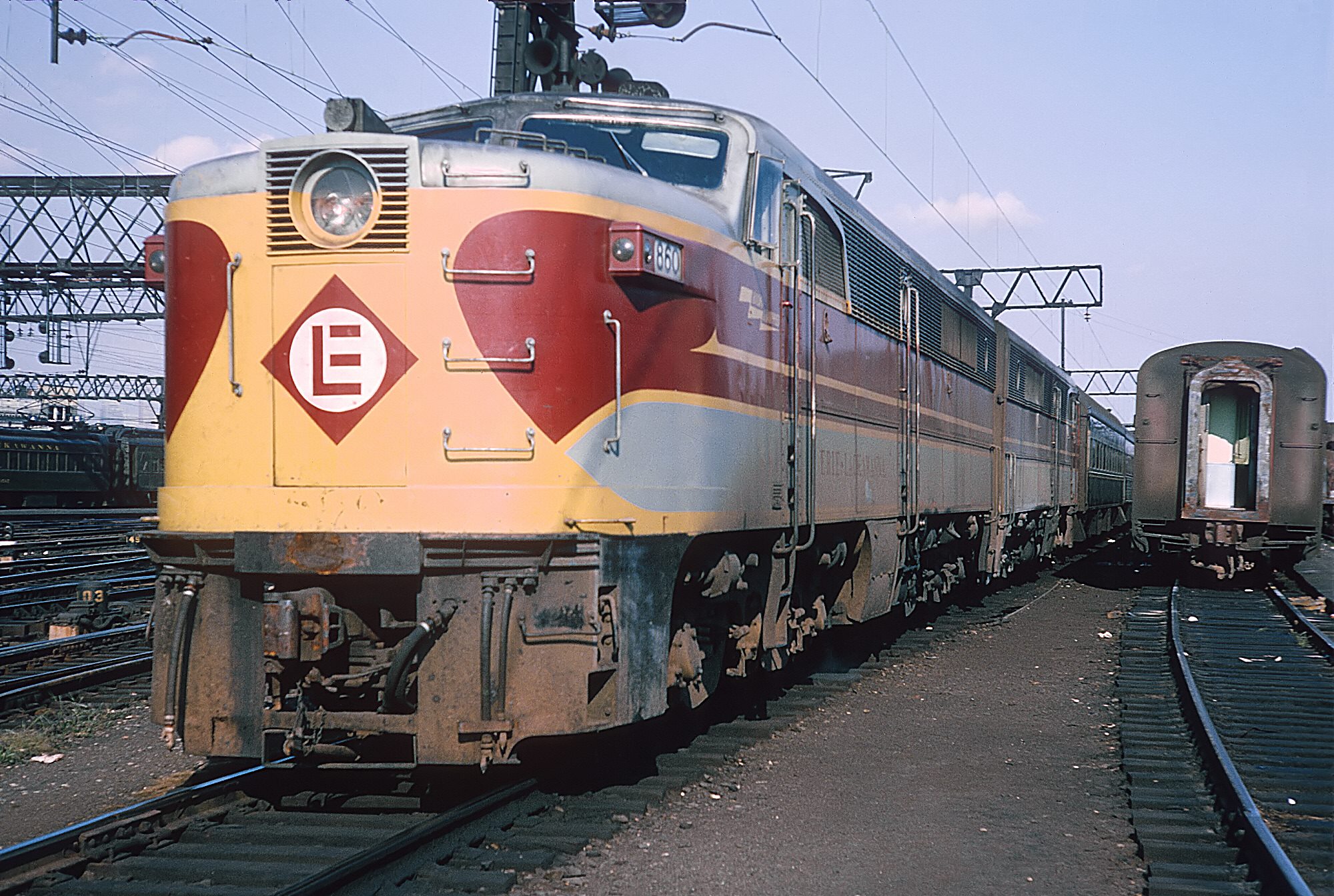 Erie Lackawanna PA-1 860 departing Hoboken Terminal with The Twilight September 3 1965