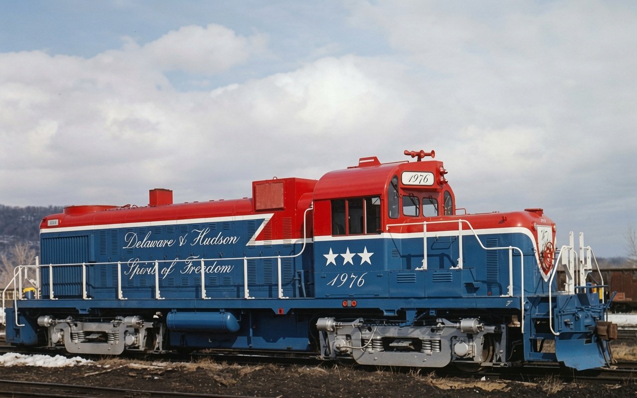 Delaware and Hudson RS3u 1976 in Bicentennial livery circa 1976