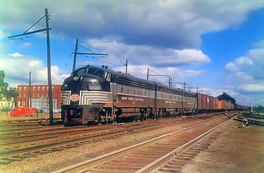 New York Central F7A 1707 A-B-A St Thomas Ontario Canada Southern September 1957 David Sweetland