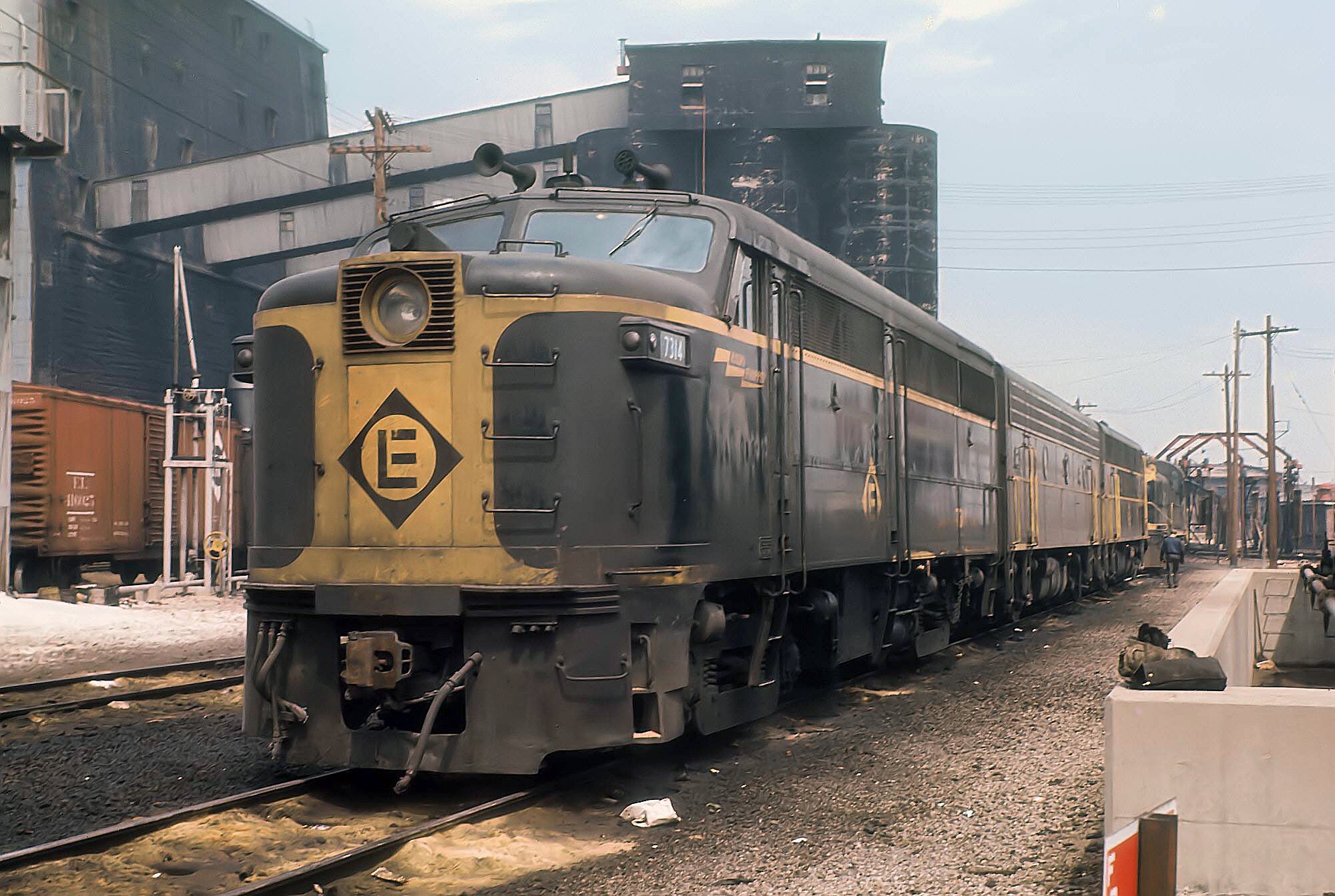 Erie Lackawanna FA-1 7314 at Chicago April 1965 built as Erie 715-D later 731-D