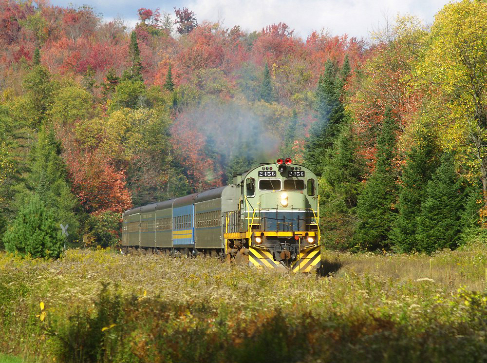 Adirondack Railroad fall colors excursion at Old Forge, NY 2007