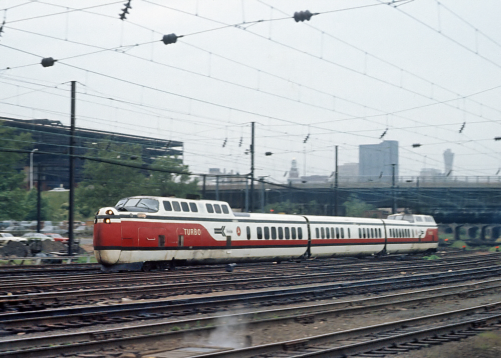 Amtrak UAC TurboTrain With The Yankee Clipper In New Haven, CT