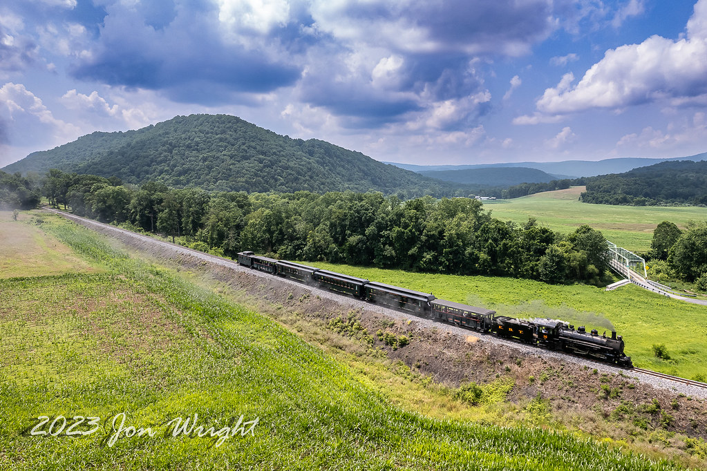 Scenic landscape along a dinner train route