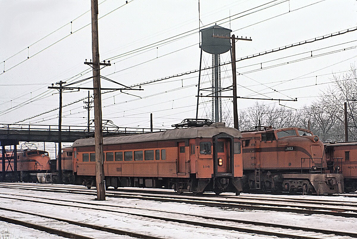 South Shore Line 800s at the Michigan City Shops 1962 Marty Bernard