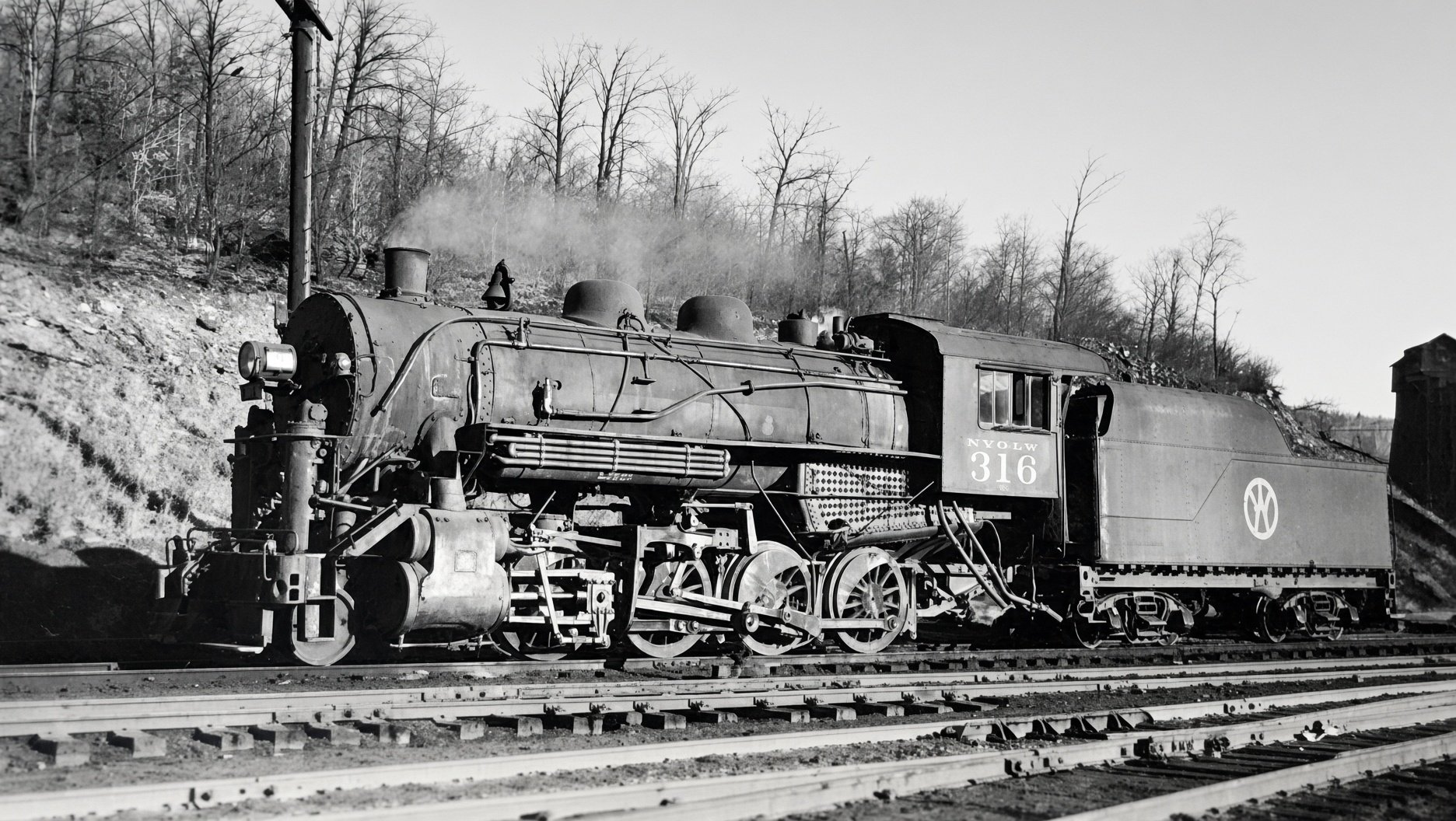New York Ontario and Western Class W 2-8-0 316 at Middletown New York