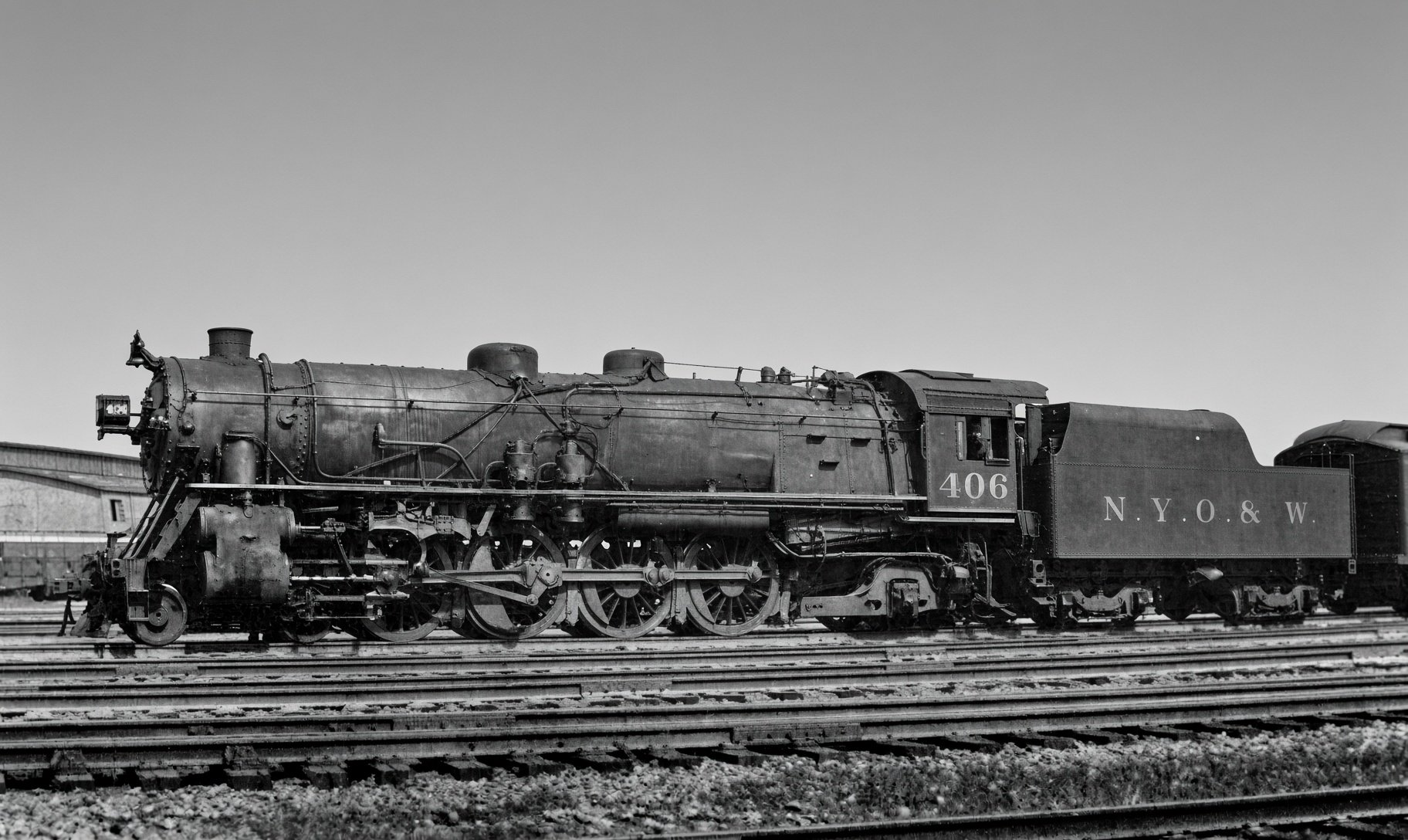 New York Ontario and Western Class Y 4-8-2 406 at Middletown New York