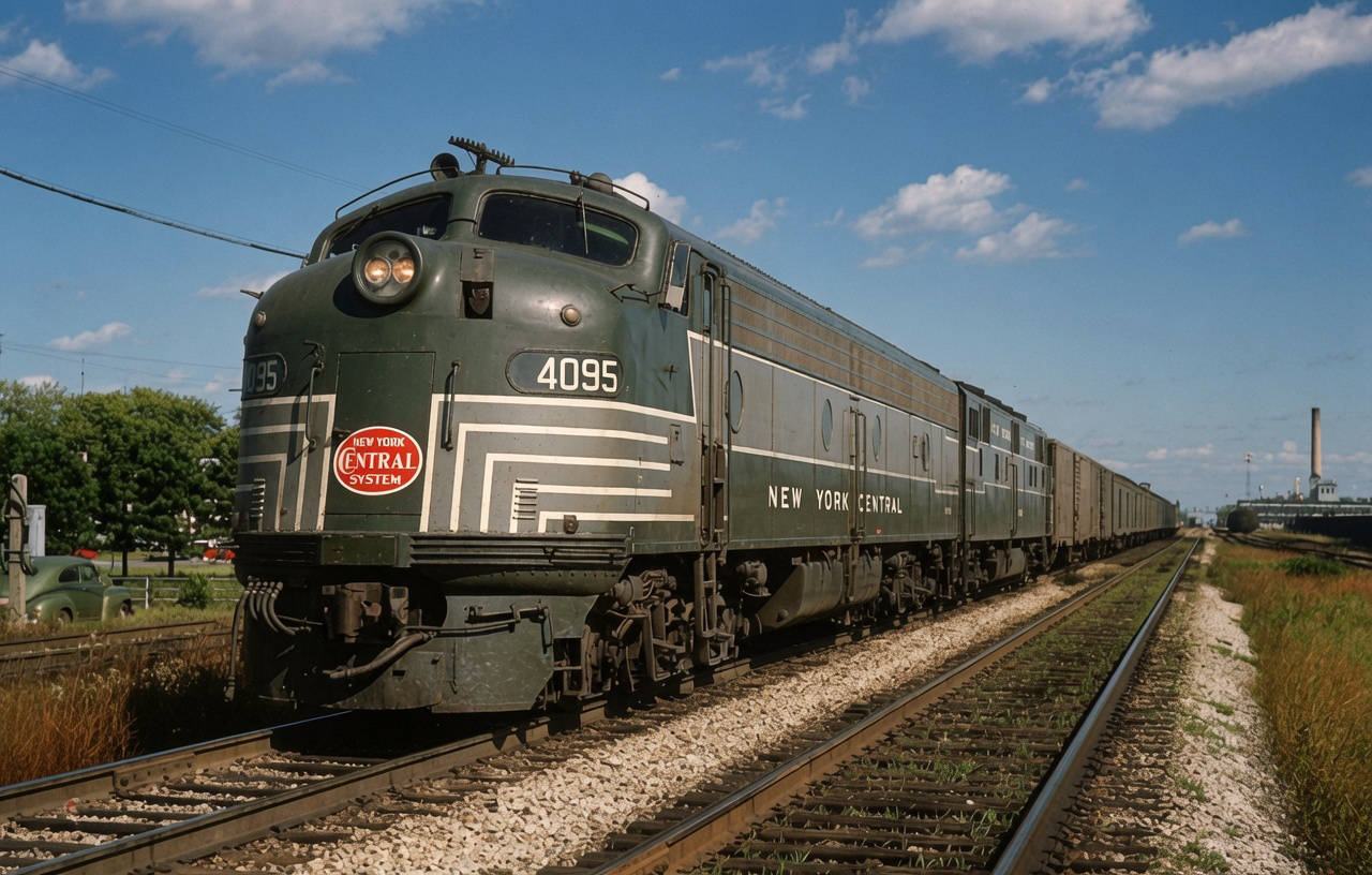 New York Central E8A 4095 train 35 Iroquois Sandusky Ohio September 12 1962 Richard Wallin