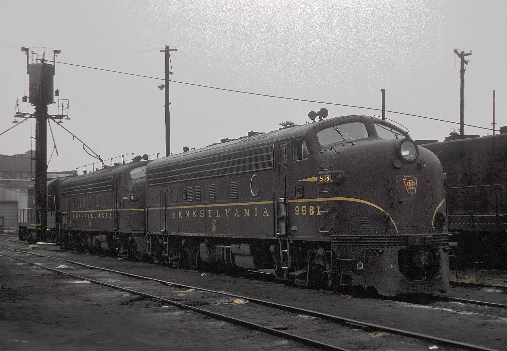PRR F Units at Logansport, IN in 1966