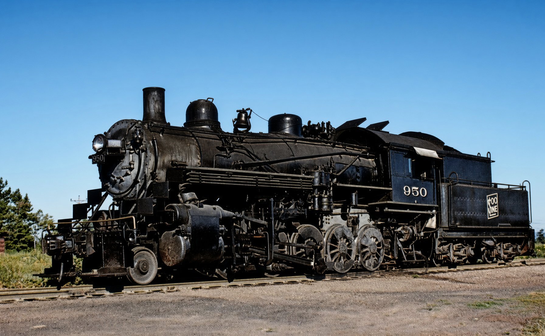 Soo Line 2-10-0 950 at Ashland WI in the 1950s