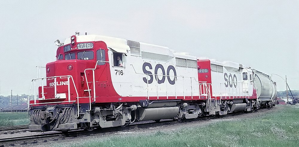 Soo Line GP30s 716 and 706 at Minneapolis on June 8, 1964