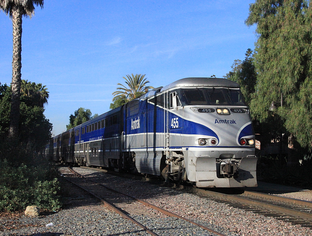 Amtrak Pacific Surfliner along the California coast