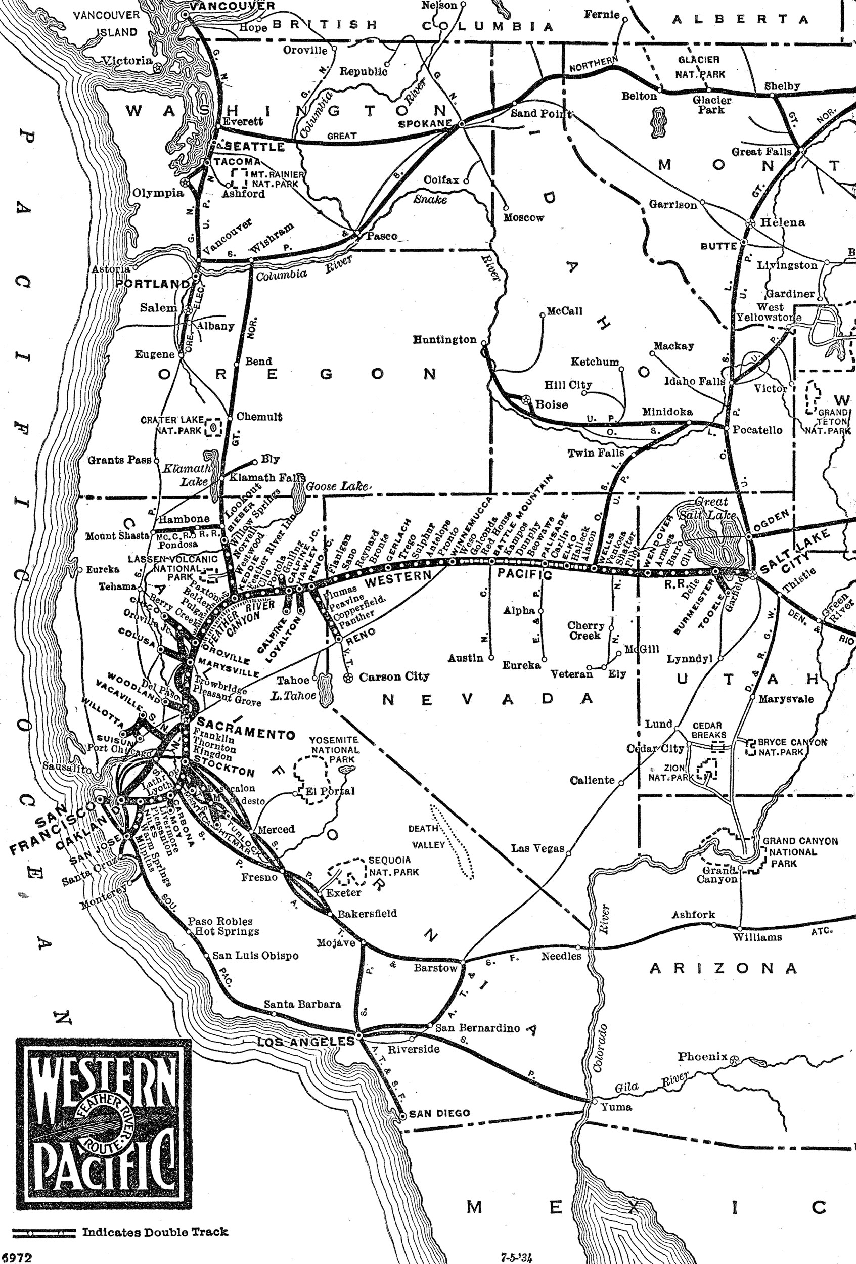 Western Pacific Railroad, The Feather River Route