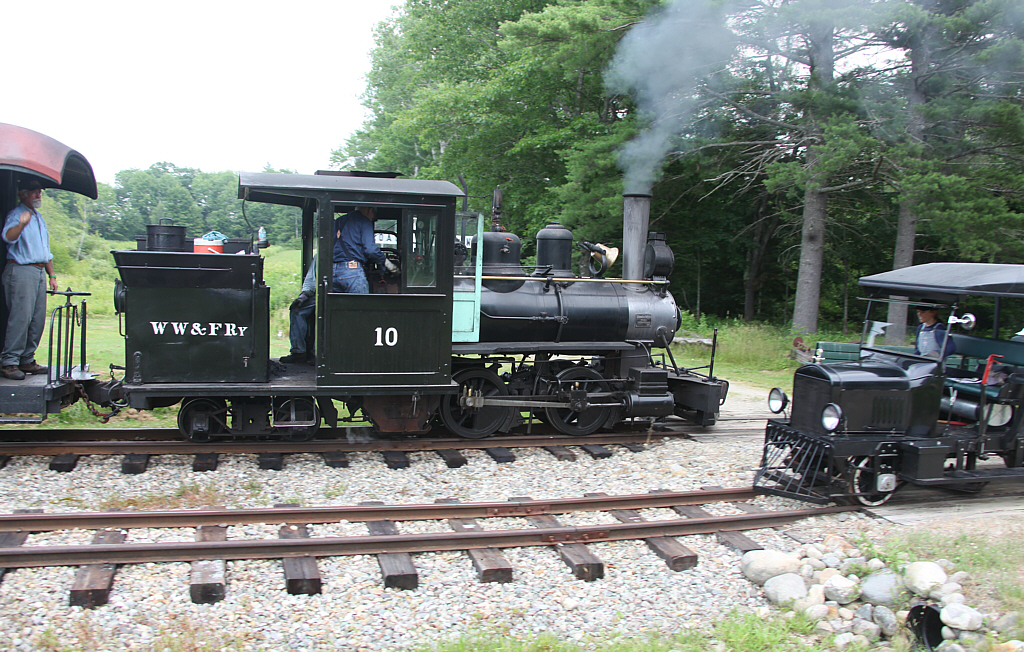 WW&F 0-4-4T 10 at Alna Center Station